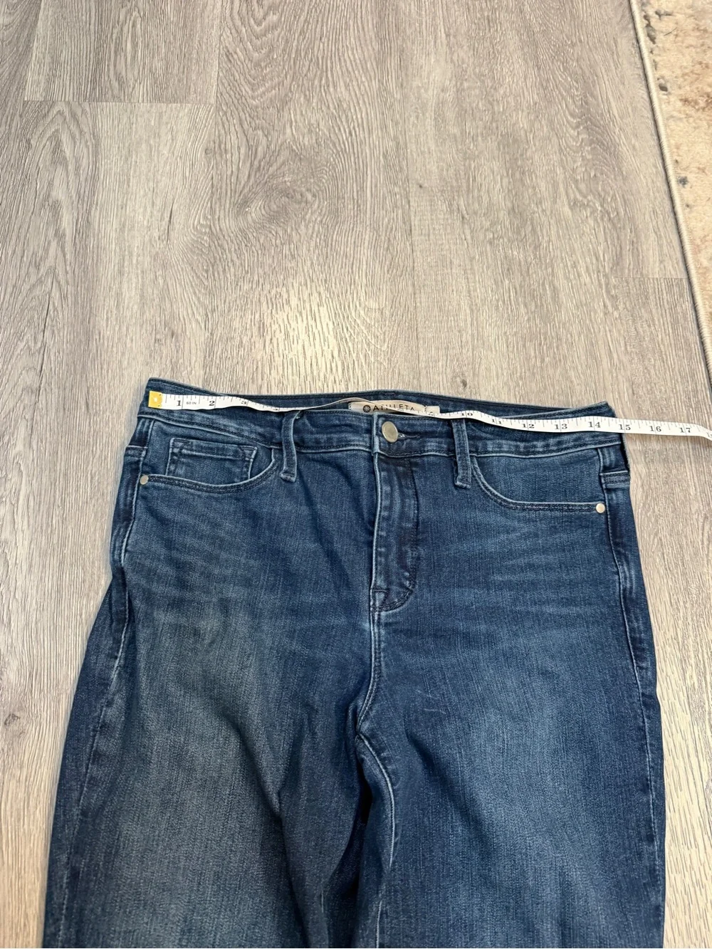 Athleta Jeans Womens Sculptek Skinny Dark Blue Stretch Denim Size 8 RN #54023